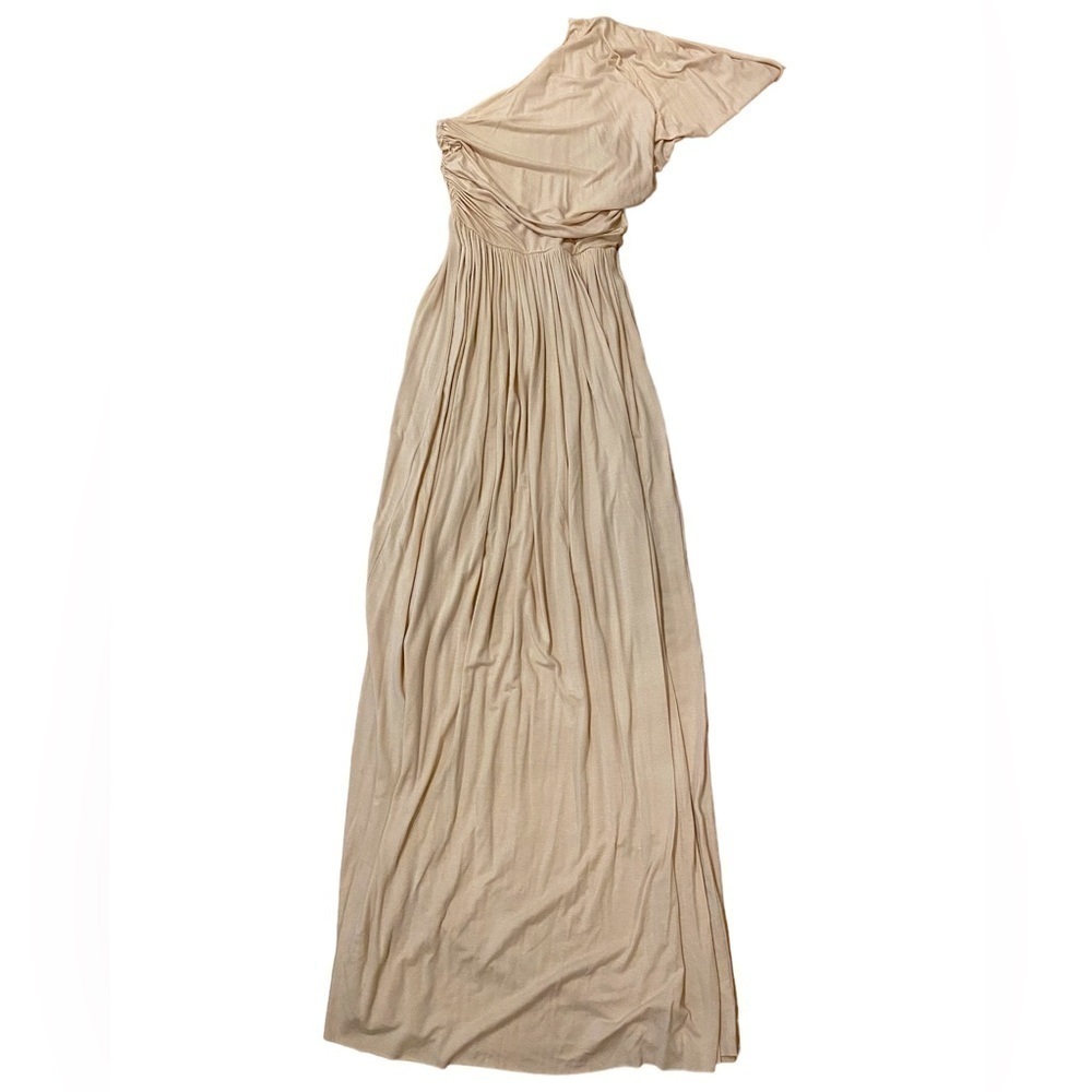 Rachel Pally Cream Long One Shoulder Maxi Dress - Size Small